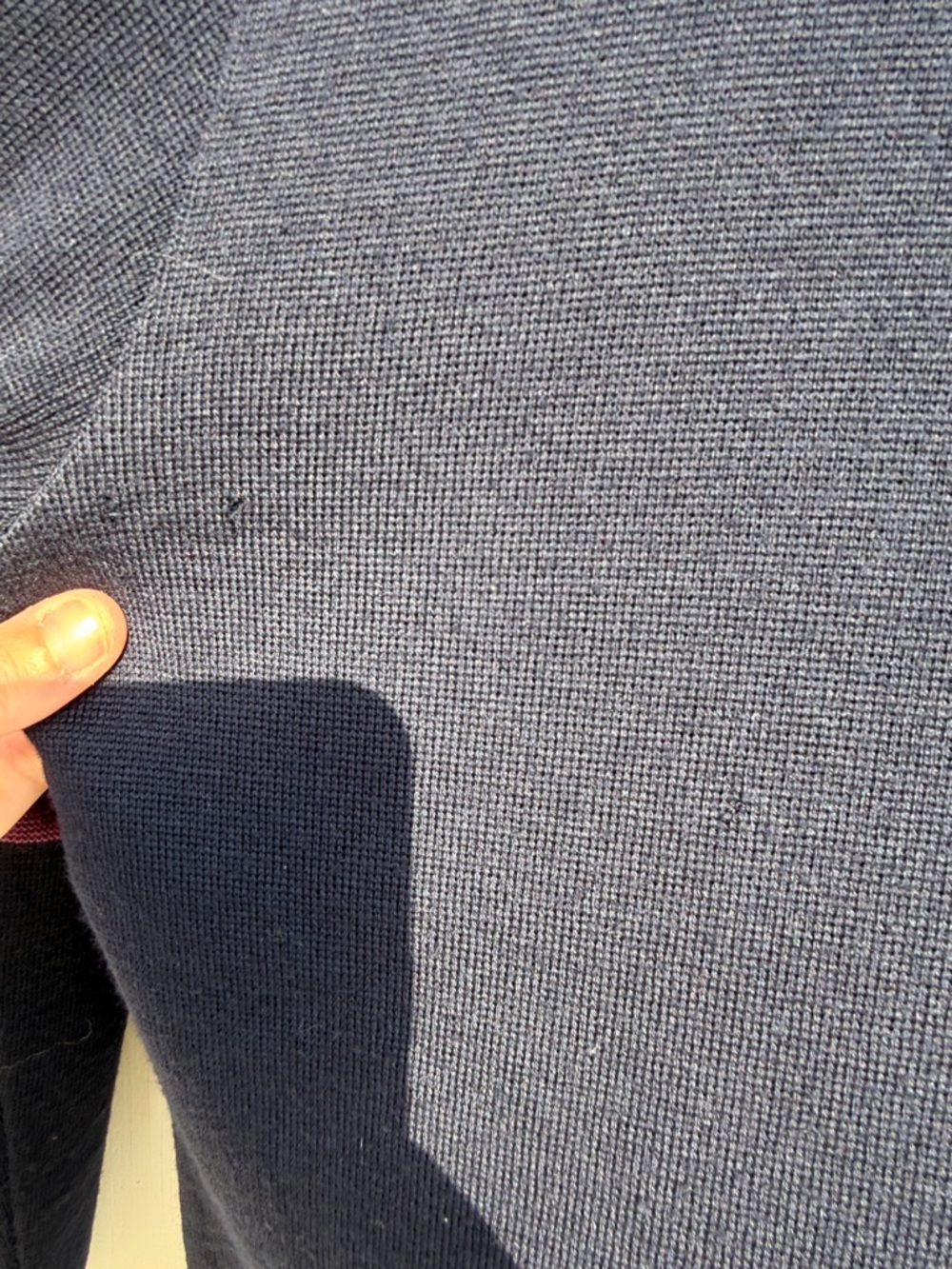 100% Wool Outer Vintage Trussardi Golf Navy Knit Double Layered - Picture 4 of 5